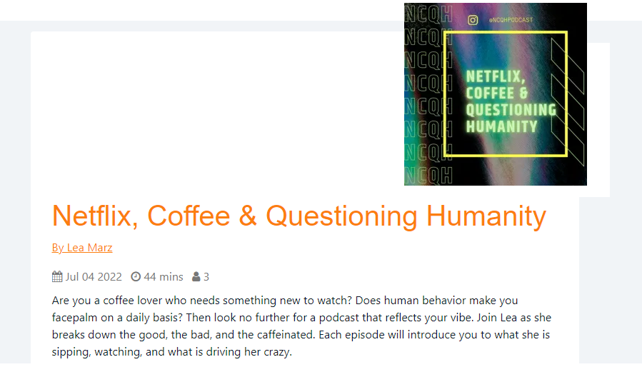 The Poet's List - Poet - Poetry News Spokenword Video - Podcast - Netflix Coffee Questioning Humanity - NCQH