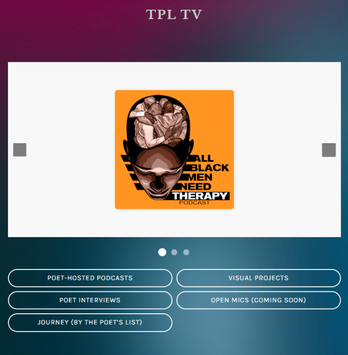 The Poet's List - Poet - Poetry News Spokenword Video - Button Poetry - BlacqwildflowrThe Poet's List - Poet - Poetry News Spokenword Video - TPL TV - Television - Podcasts - Interviews