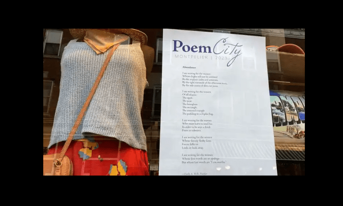 The Poet's List - Poet - Poetry News Spoken word Video - Vermont - National Poetry Month